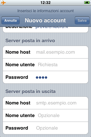 Impostare mail Libero su iPhone tramite l’app Mail