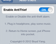 Anti-Theft, un nuovo antifurto per iPhone – Cydia