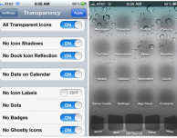 Transparency, tante piccole modifiche per le icone delle applicazioni – Cydia