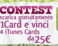 CONTEST: scarica gratuitamente l’app 1Card e vinci 4 iTunes Card da 25€! [VINCITORI]