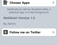 Con NotiQuiet “zittisci” le notifiche push quando usi determinate applicazioni – Cydia