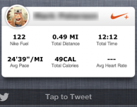 NikeNotification+, un nuovo widget per il Centro Notifiche che si collega a Nike+ – Cydia