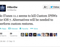 iTunes 11.1 blocca l’utilizzo dei custom firmware per eseguire il jailbreak