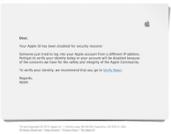 Attenzione a questa mail: potrebbe compromettere il vostro Apple ID!
