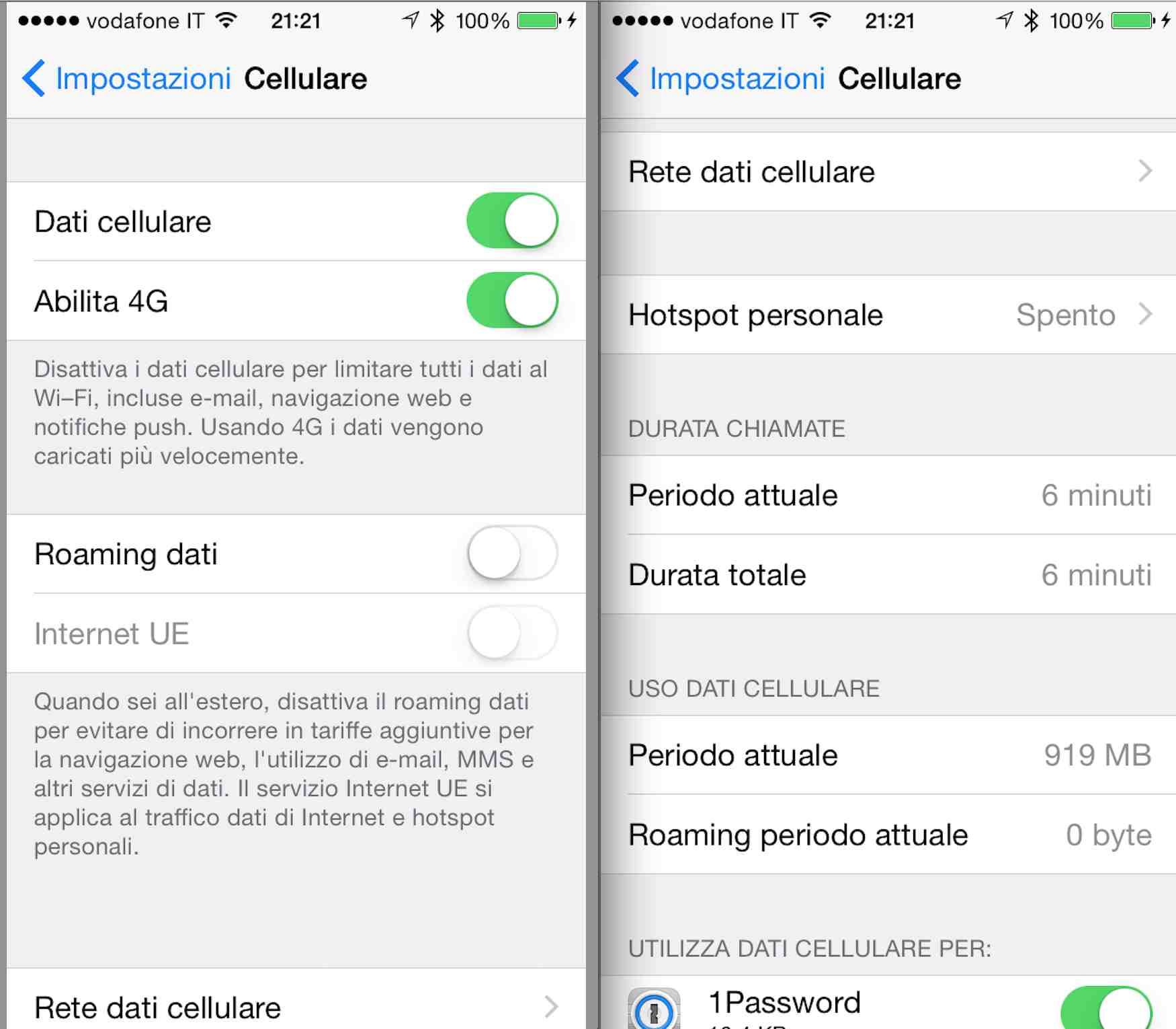 Configurare Hotspot personale Wind su iPhone