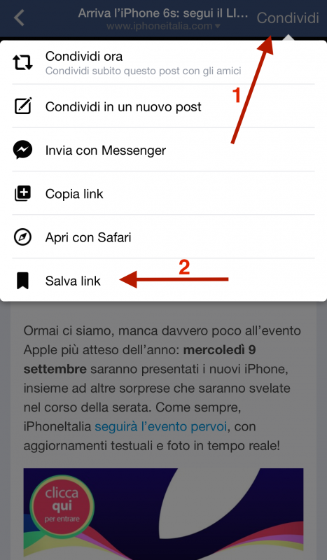 Elementi Salvati Di Facebook Come Salvare Link Video Immagini E