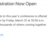 WWDC 2017: dal 31 Marzo aperte le registrazioni!