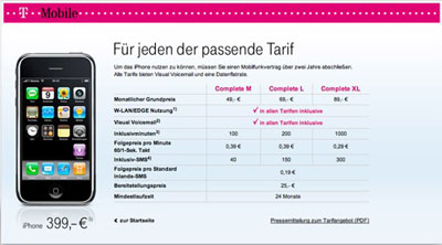 Tariffe iPhone in Germania