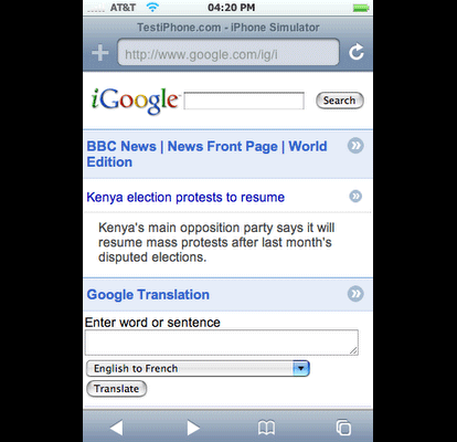 igoogle for iphone