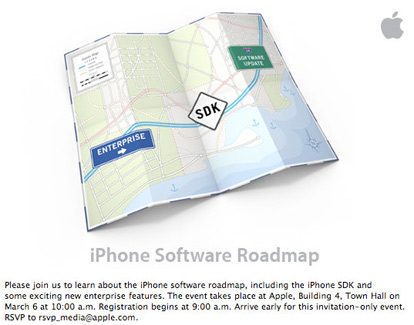 iphone sdk event software road map 6th march