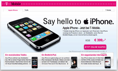 iPhone arriva anche in Austria con T-Mobile