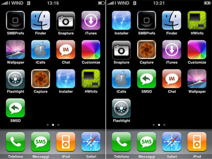 Spostare le icone su iPhone