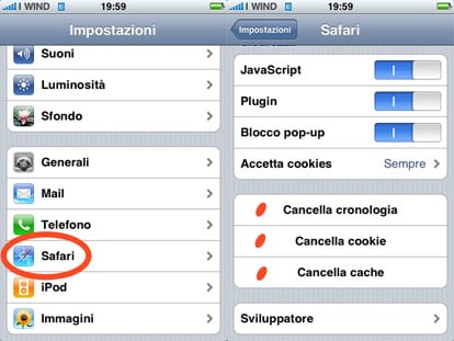 Cancellare Cronologia Cookies E Cache Da Safari Su Iphone Iphone Italia