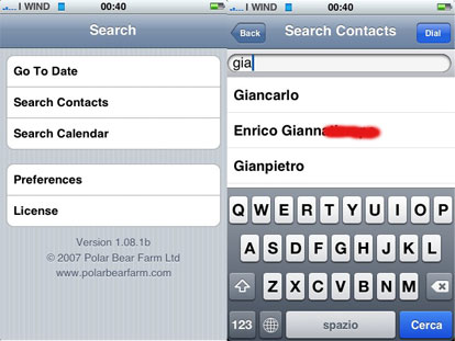 Search: ricercare contatti e voci del calendario con l’iPhone