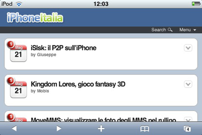 WP Touch: Blog in versione iPhone