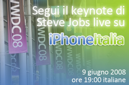 iphone italia live stev jobs keynote wwdc 2008 iphone 3g