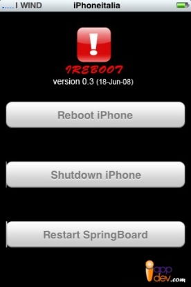 iReboot: riavviare o spegnere l’iPhone con un click