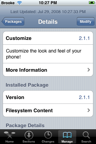 customize 2.1.1 iphone cydia
