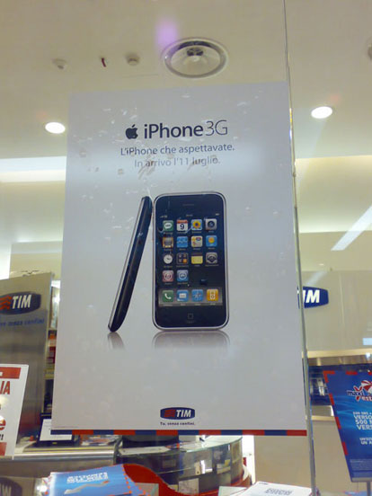 Ecco i primi cartelloni pubblicitari iPhone 3G della Tim