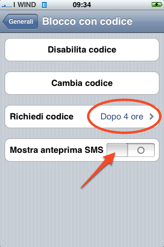 Guida iPhone 3G: disabilitare l’anteprima degli SMS