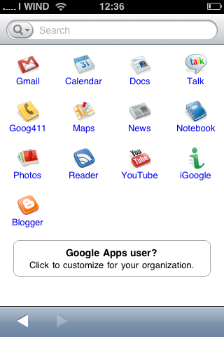 Google Mobile: tutti i servizi di google in una sola applicazione