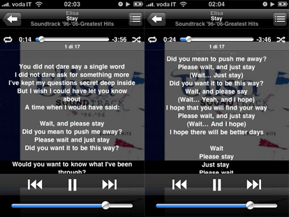 lyrics on iphone
