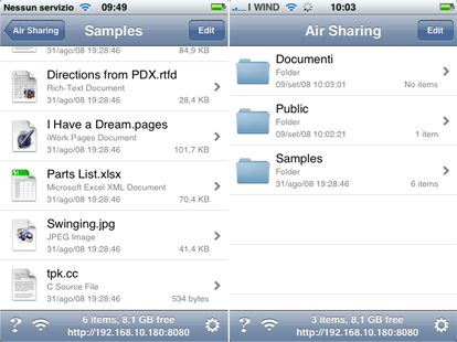 Air Sharing: copiare e visualizzare documenti e file multimediali su iPhone