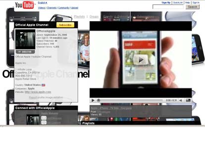 Disponibile il canale ufficiale Apple su Youtube