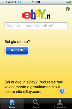 Ebay Mobile disponibile anche su AppStore Italia