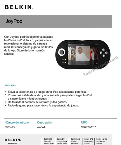 JoyPod, il game controller di Belkin