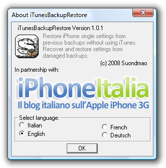 Esclusiva: iTunesBackupRestore si aggiorna alla versione 1.0.1