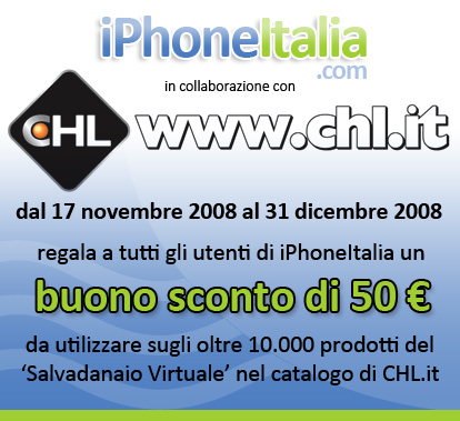 iPhoneItalia e CHL ti regalano 50 euro di sconto per i tuoi acquisti