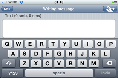 MySms: scrivere gli Sms in landscape con l’iPhone