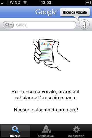 Google Mobile App con comandi vocali disponibile su AppStore