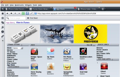 iTunes Store via Browser (solo Store Americano)