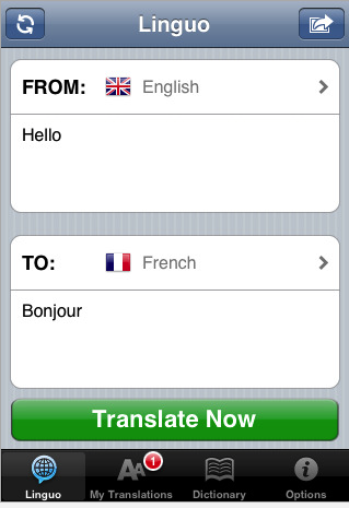 Linguo: traduttore offline su iPhone