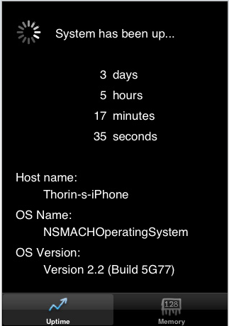 SysMon: informazioni sul sistema dell’iPhone