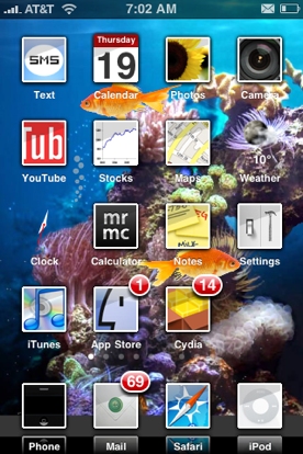 Un acquario come sfondo dell’iPhone