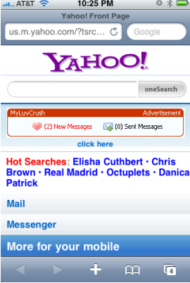 Tutti i servizi di Yahoo! Mobile