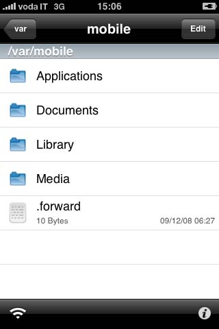 iFile (Cydia): naviga nella directory del tuo iPhone