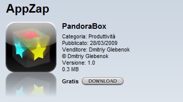 PandoraBox: essere informati quando il prezzo delle applicazioni è sceso