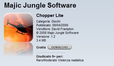 Chopper disponibile nell’AppStore