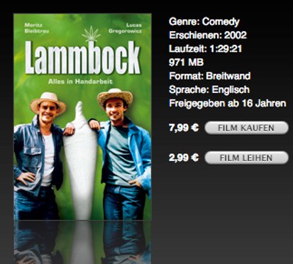 Germania: tramite iTunes è possibile acquistare e noleggiare film
