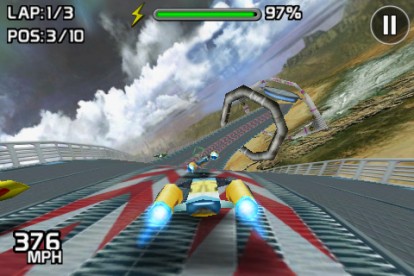 Screenshot di Upcoming Racer: gioco di corse spaziali stile Wipeout
