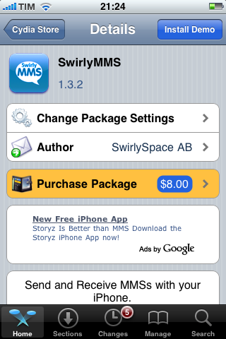 Swirly MMS entra in Cydia Store
