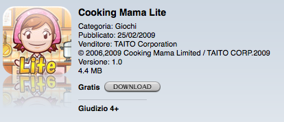 Cooking Mama disponibile in versione lite