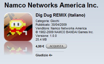 Dig Dug REMIX: un classico gioco anni ’80 per iPhone