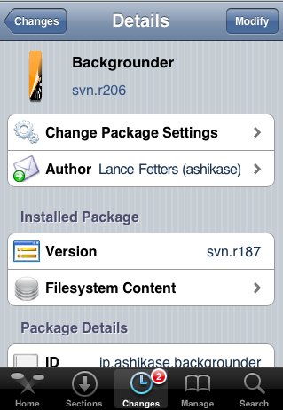 Backgrounder passa alla versione svn.r206 [Cydia]