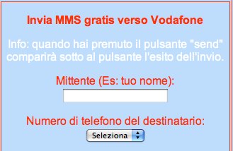 iSmuka: invia MMS di testo verso Vodafone tramite Web