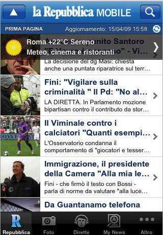 Repubblica Mobile, le news e non solo su iPhone